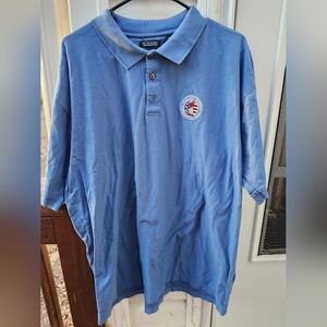 Pinehurst No 2 US Open 2005 2 Ply Mercerized Cotton Blue Polo Men XL Collection